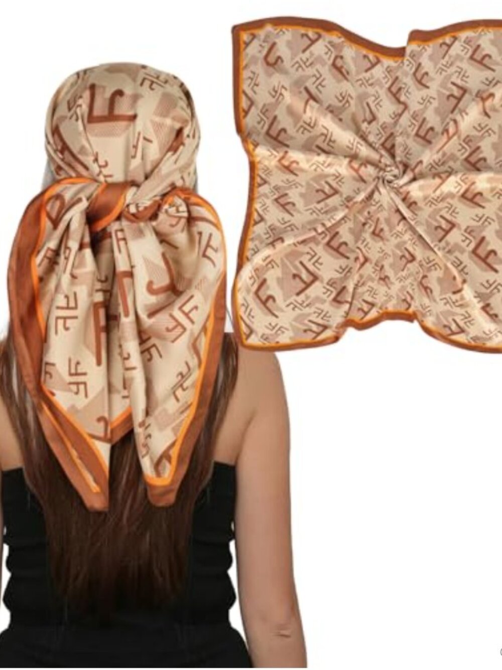 Silk Satin Square Scarf 35x35 Hair Wrap Bandana Headscarf for Sleeping